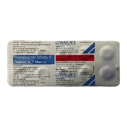rabewal 20mg tablet 10's